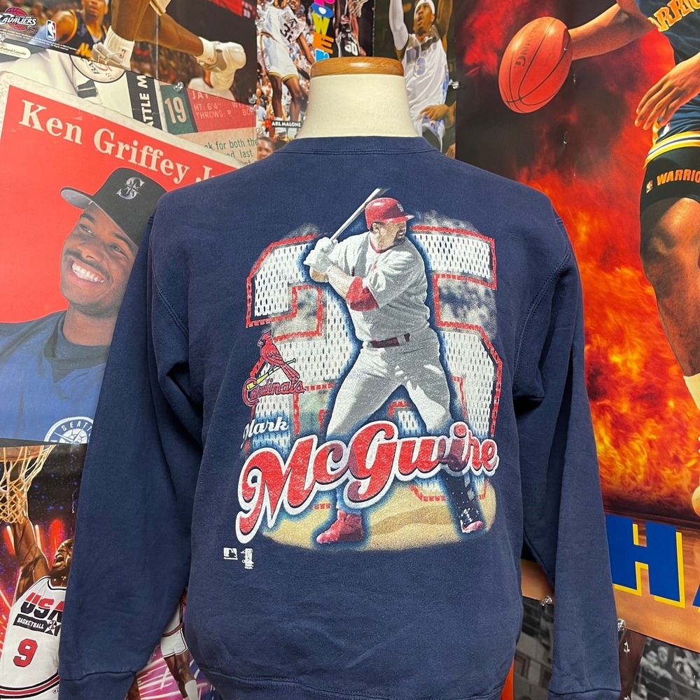 Vintage St. Louis Cardinals Mark McGwire Pro Player‎ MLB Crewneck  Sz Medium